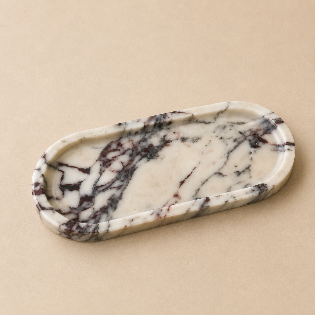 Viola Marble Oval Tray