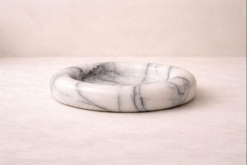 White Marble Catchall Tray