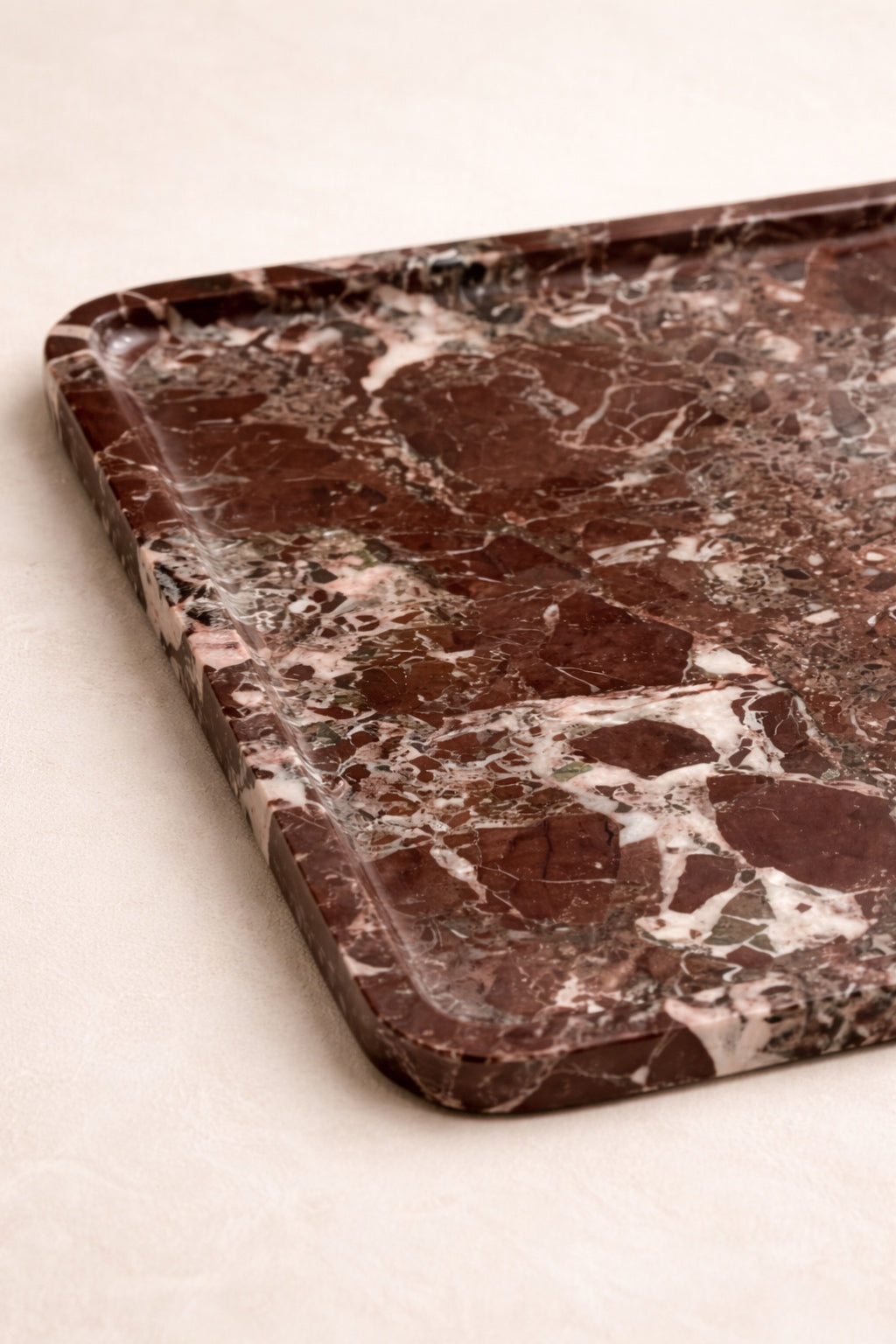 Large Burgundy Marble Tray