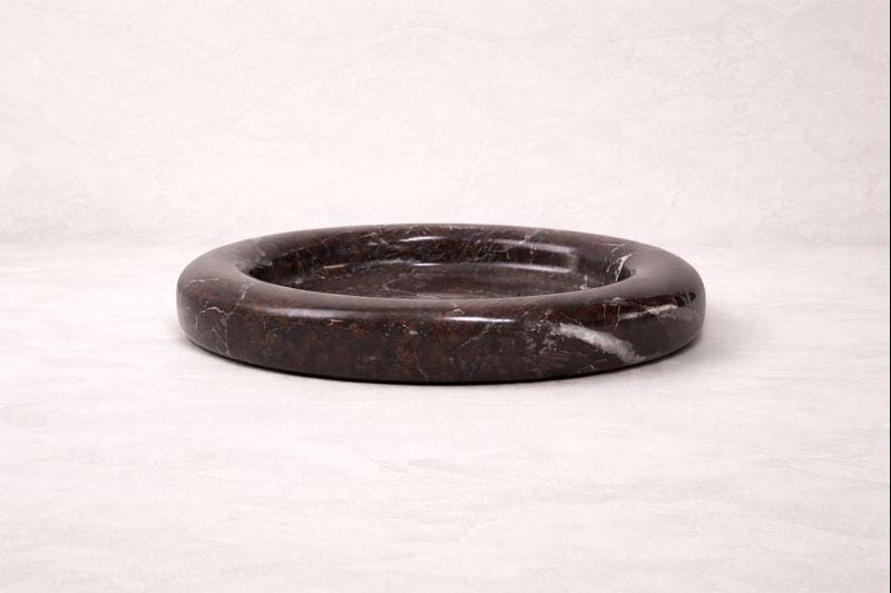 Dark Veined Marble Tray