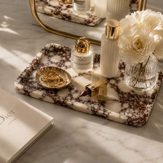 Viola Marble Smooth Large Tray