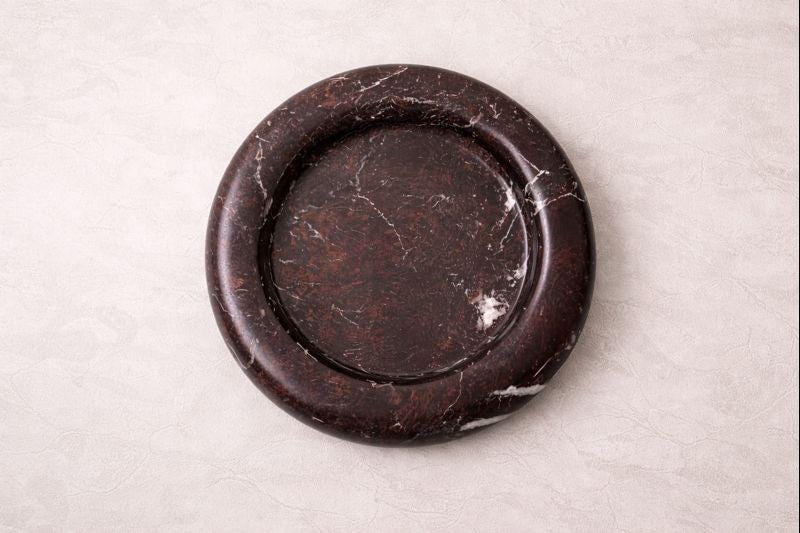 Dark Veined Marble Tray