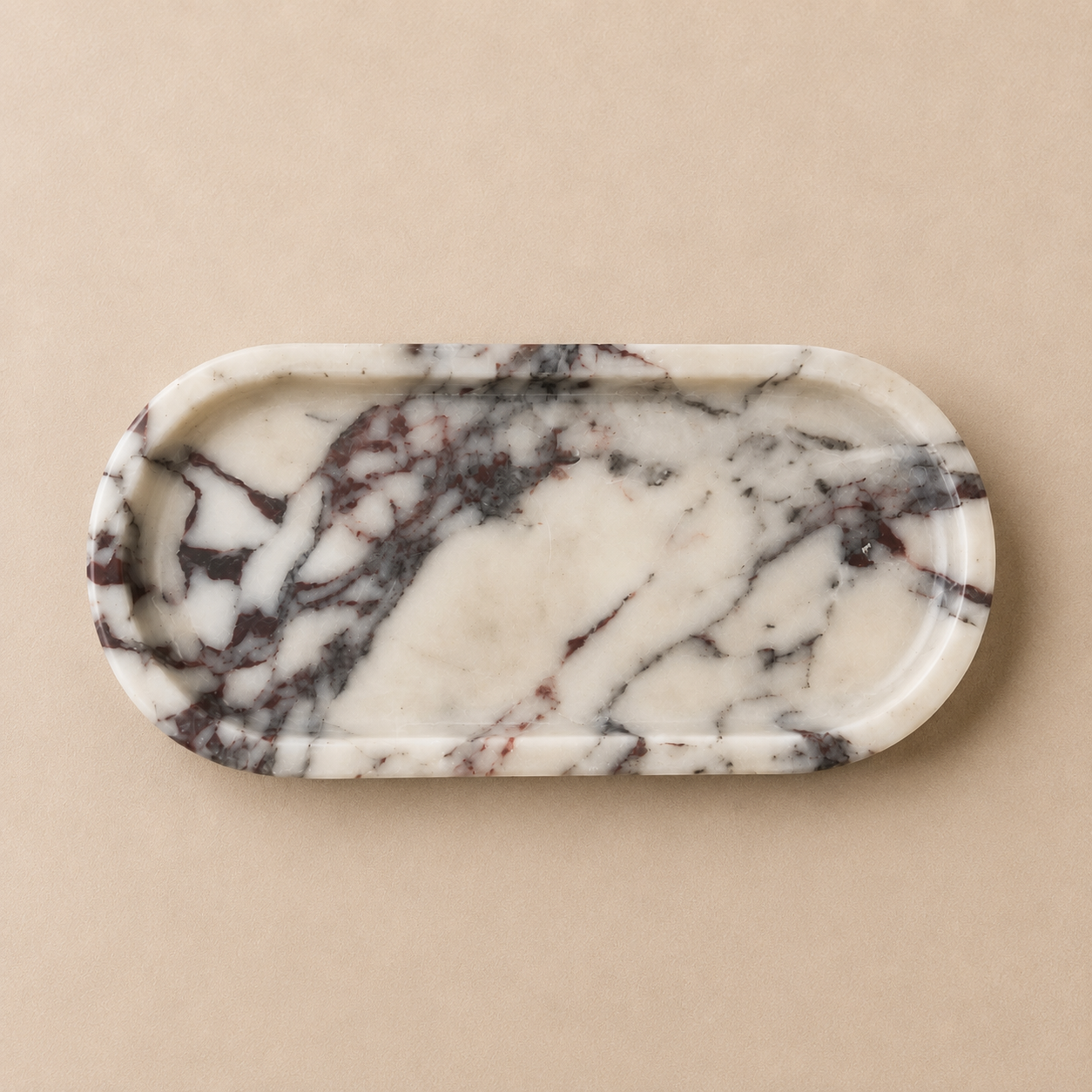 Viola Marble Oval Tray