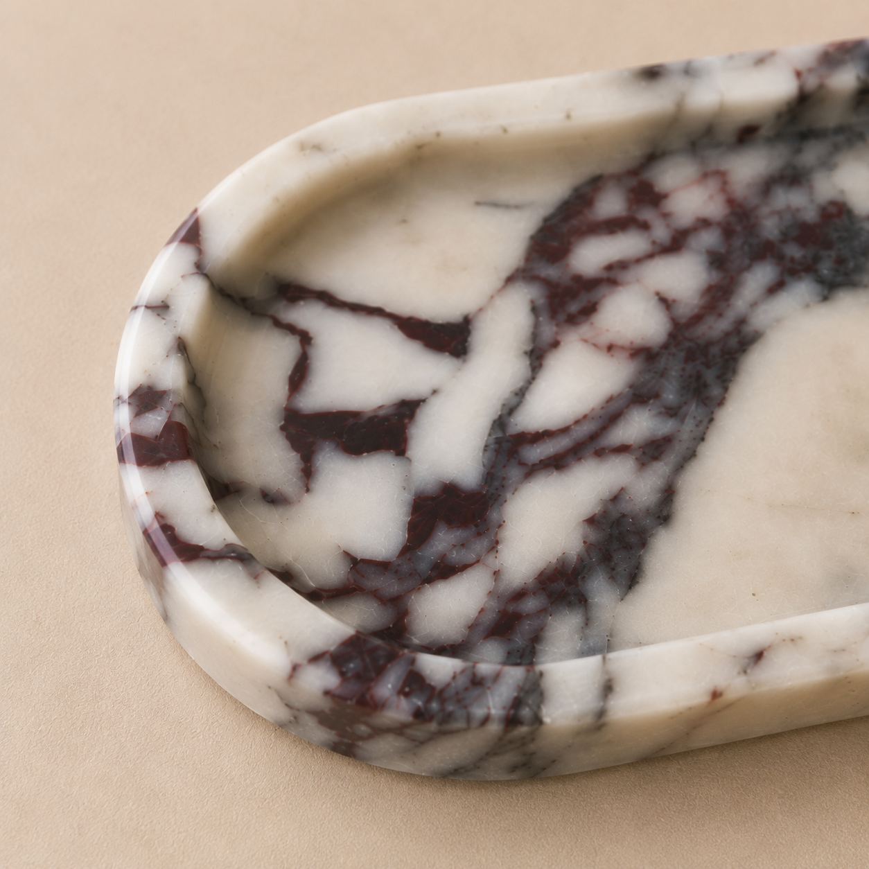 Viola Marble Oval Tray