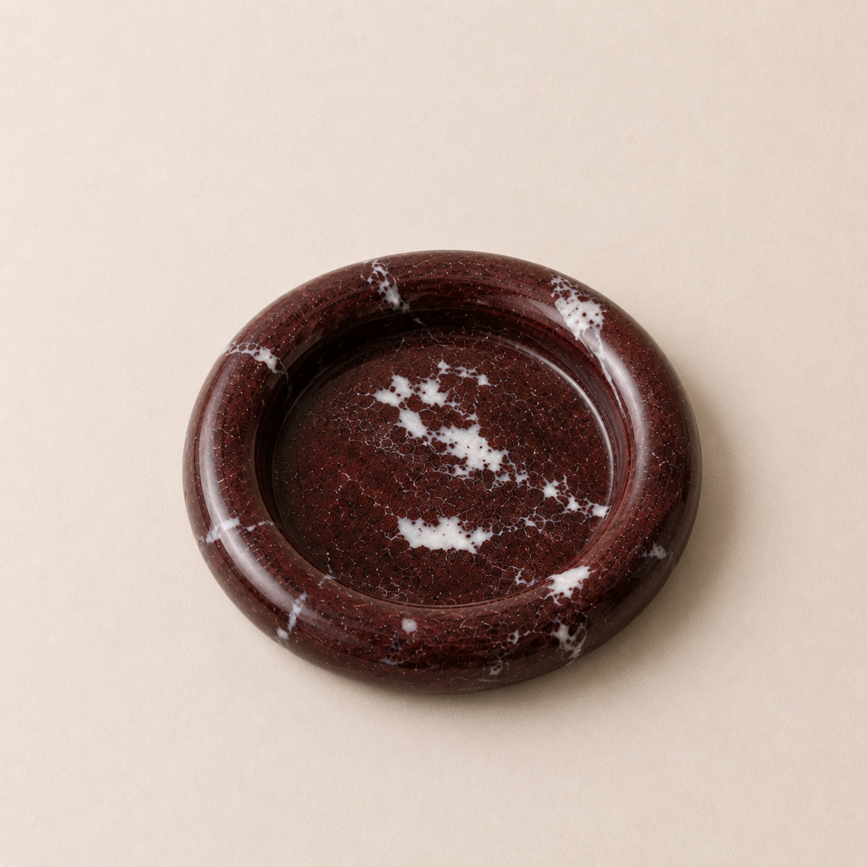 Burgundy Marble Donut Tray