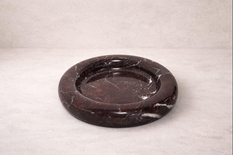 Dark Veined Marble Tray