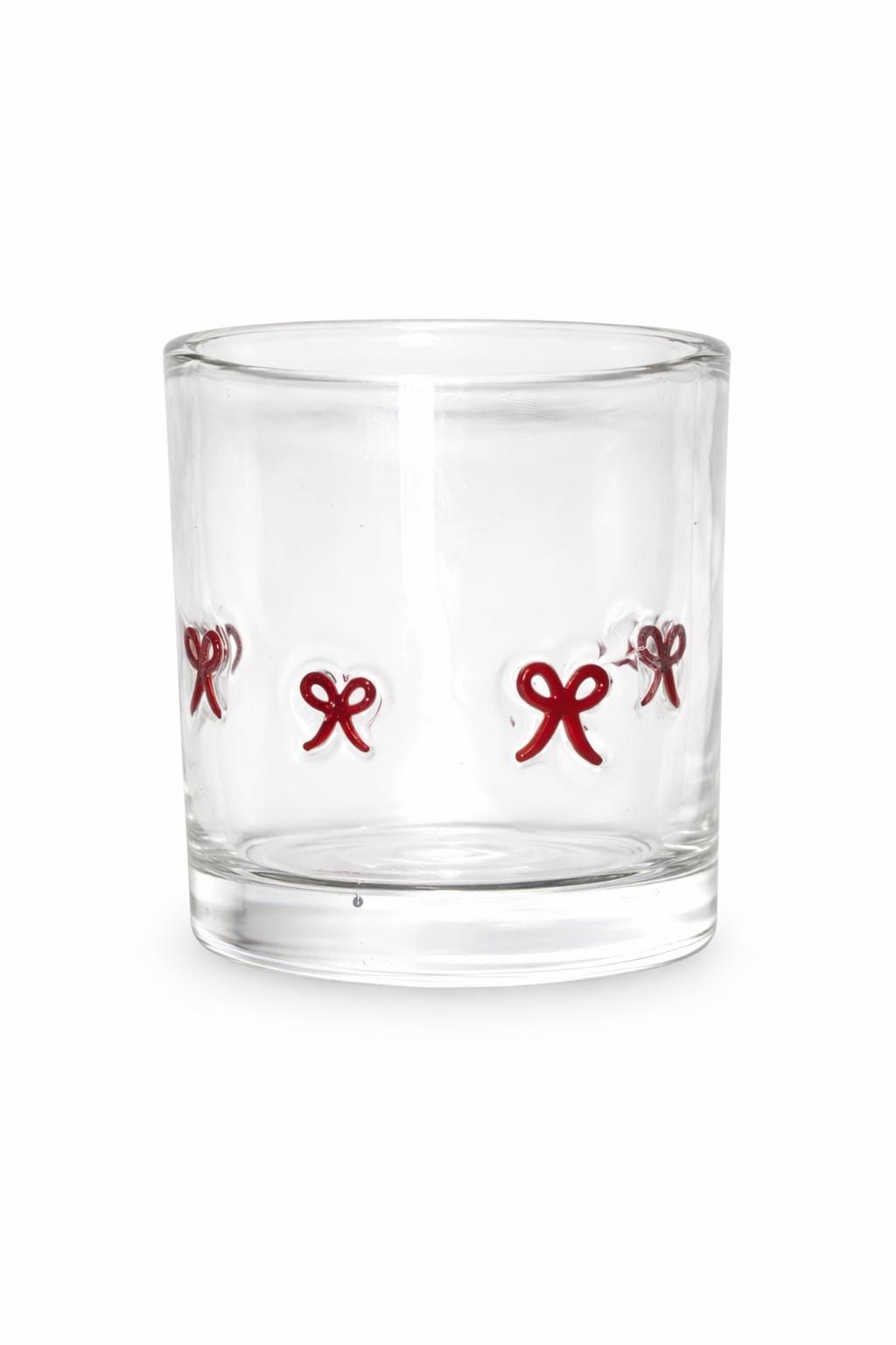 Red Bow Glass Tumbler